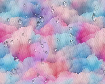 Waterproof Cordura Fabric  Colorful Clouds, PN-EN ISO, 600D weave, 200G/m2, Sweets Cordura Fabric By The Yard Metre Width 150cm/60"