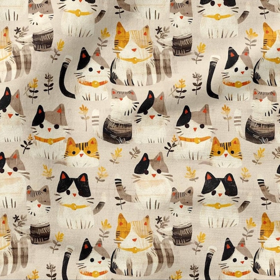 Katzen Stoff Meterware Katzen Meterware Katzenmotiv Stoff
