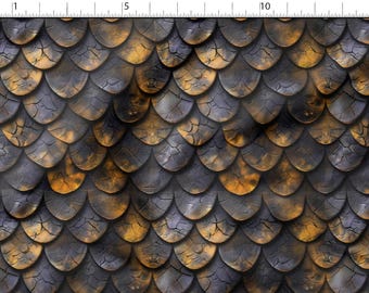 Dragon Scales Cotton 100%, Eco-print Fabric, Scales Printed Cotton Animal Fabric, High Quality Fabric, By The Yard Metre Width 150cm /60"