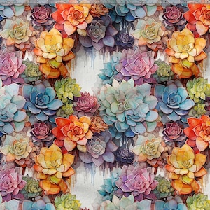 Tessuto di cotone messicano stampato con cactus colorati al 100%, eco-stampa, tessuto di cotone stampato con piante grasse, alta qualità, tagliato su misura, larghezza al metro 150 cm / 60"