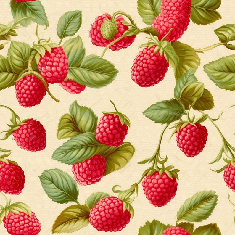 Raspberries Cotton Fabric 100%, Eco-print, Printed Cotton Fabric ...