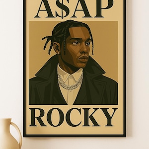 ASAP Rocky Art Print: Modern Hip Hop Portrait, Harlem Rap Legend