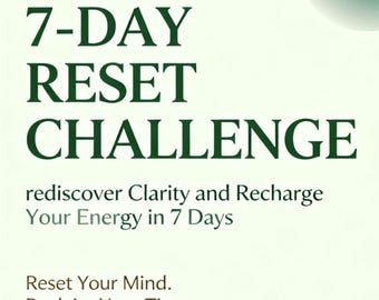 7-daagse reset-uitdaging | Digitale resetplanner | Wellness printbare PDF