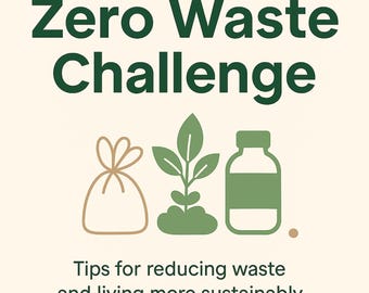 30-dagen Zero Waste Challenge Printbaar – Eco Living Dagelijkse Gids – Duurzame Levensstijl PDF Tracker