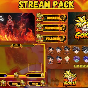 Animated Stream Package | Anime Character Screen Overlay | Available For Twitch, Youtube, Kick | Complete Package.