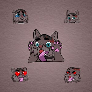 kawai anime cat cartoon for shirt mugs pillows printable cartoon svg, png ,eps cat cartoon pack of 5 digital printable cartoon print