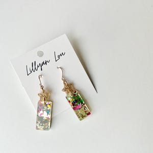 Birthday gift earrings // birthday candle earrings // birthday jewelry // birthday statement earrings // modern birthday earrings //acrylic