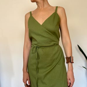Perfect Summer Linen and Viscose Wrap Dress | Flattering Waistline & Ultimate Comfort. Summer dress for you