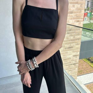 Stylish lace-up crop top