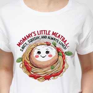 Body de bebê com almôndegas da mamãe – presente fofo para chá de bebê italiano, roupa engraçada para recém-nascido, neutro em termos de gênero, acessório para fotos de família no outono