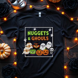 Halloween Chicken Nuggets Shirt, Funny Spooky Nuggets Tee, Halloween Party Pajama Top, Fast Food Lover Halloween Shirt