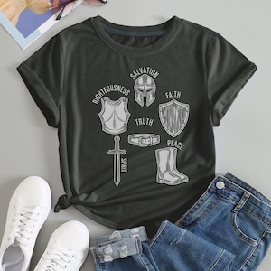 Armor Of God T Shirt For Men, Christian Bible Verse Tee, Ephesians Soldier Of God Shirt, Faith Based Tshirt Design
