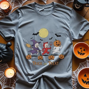 Huey Dewey And Louie Halloween Shirt, Halloween Party Sweatshirt, Trick Or Treat Costume, Fun Duck Trio Spooky Season Top