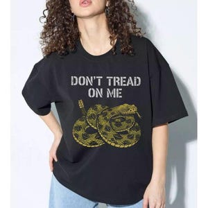 Don T Tread On Me Tee Patriotic Shirt, Second Amendment Graphic Tee, Gadsden Flag Heavy Cotton Shirt, Tread On Me Gift For Men Women
