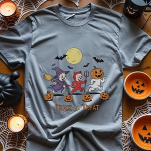 Huey Dewey And Louie Halloween Shirt For Kids And Adults, Cute Duck Trio Halloween Party Shirt, Fun Trick Or Treat Ducktales Tee