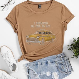 I Survived My Trip To Nyc Shirt Funny Christmas T Shirt For Men Or Women, Nyc Souvenir Gift, Holiday Tee With Saying
