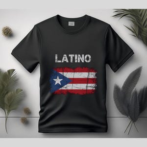 Black And White Puerto Rican Flag Shirt For Men Or Women, National Pride Clothing, Puerto Rico Flag Tee, Country Heritage Gift