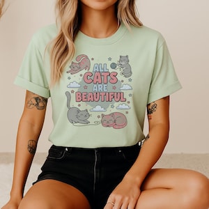 All Cats Are Beautiful Shirt, Cat Lover Gift, Vintage Aesthetic, Anarchy Cat, Sabo Cat, Anarchist Shirt, Defund The Police Tee