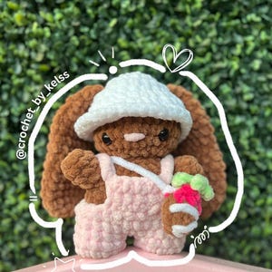 cute crochet strawberry cow