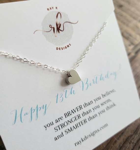 Daughter Necklace, Niece Necklace, Happy 13th Birthday Girl