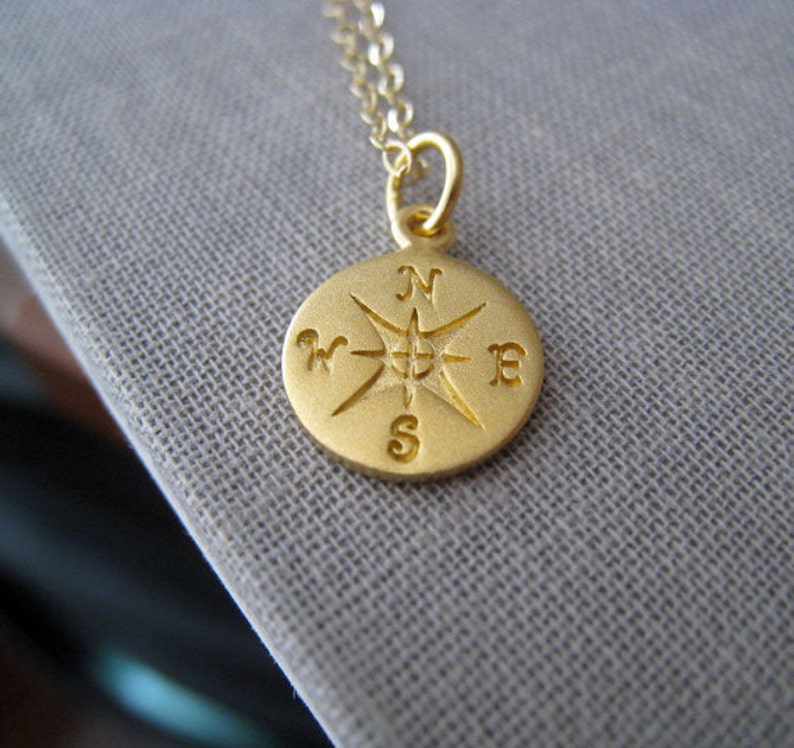 High School Graduation gift, personalized compass necklace, initial birthstone, monogram, high school graduate daughter, back to scho image 5