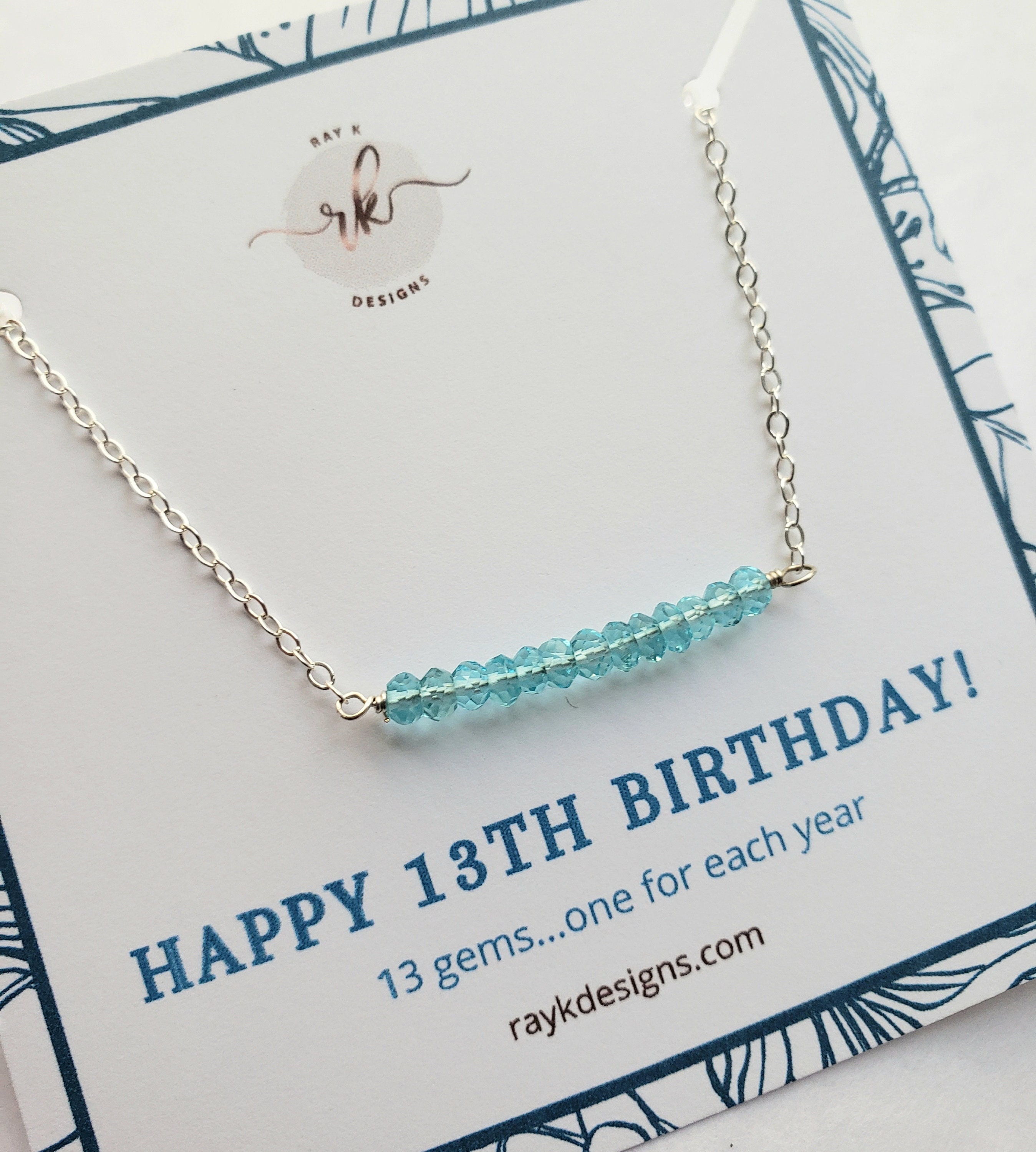 Buy 13th Birthday Girl Necklace, 13th Birthday Gift for Her, 13th Birthday  Girl Box, 13th Birthday Wish, Gifts for 13th Birthday Girl, Bday Gift  Online in India - Etsy