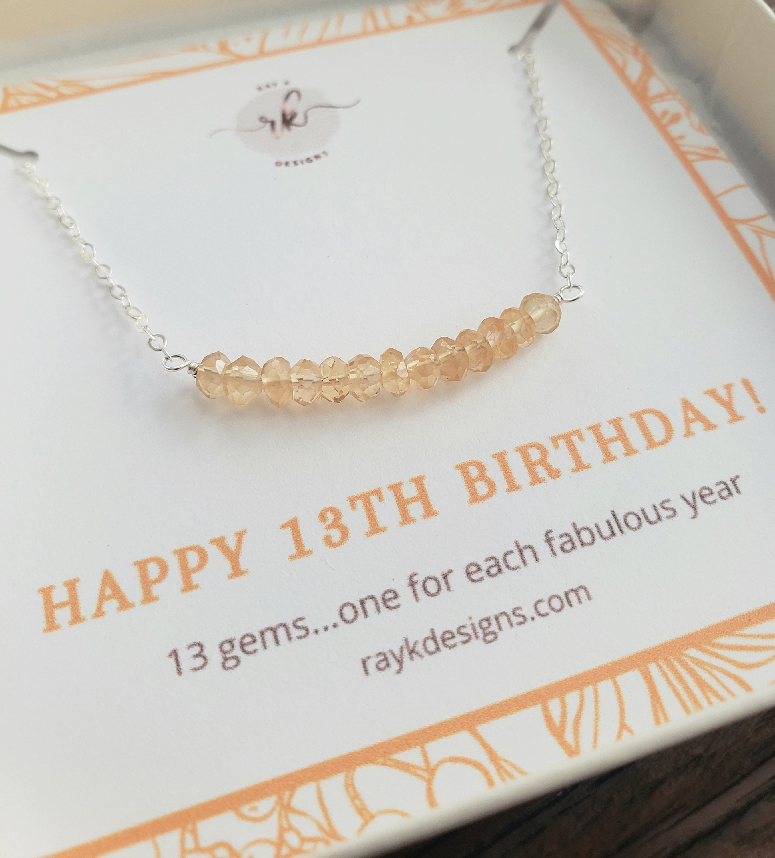 13th Birthday Girl Happy 13th Birthday Teen Birthday Gift Thirteenth  Birthday Necklace Sterling Silver Pearl Jewelry for Daughter - Etsy