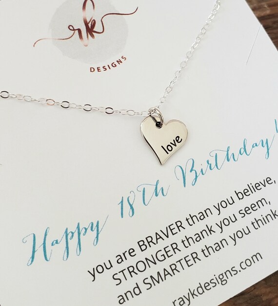 Personalized Happy 18th Gifts Necklace Sweet Fifteen 18th Year Old Girl Gift Ideas for Her Birthday Christmas Customized Gift Box Message Card