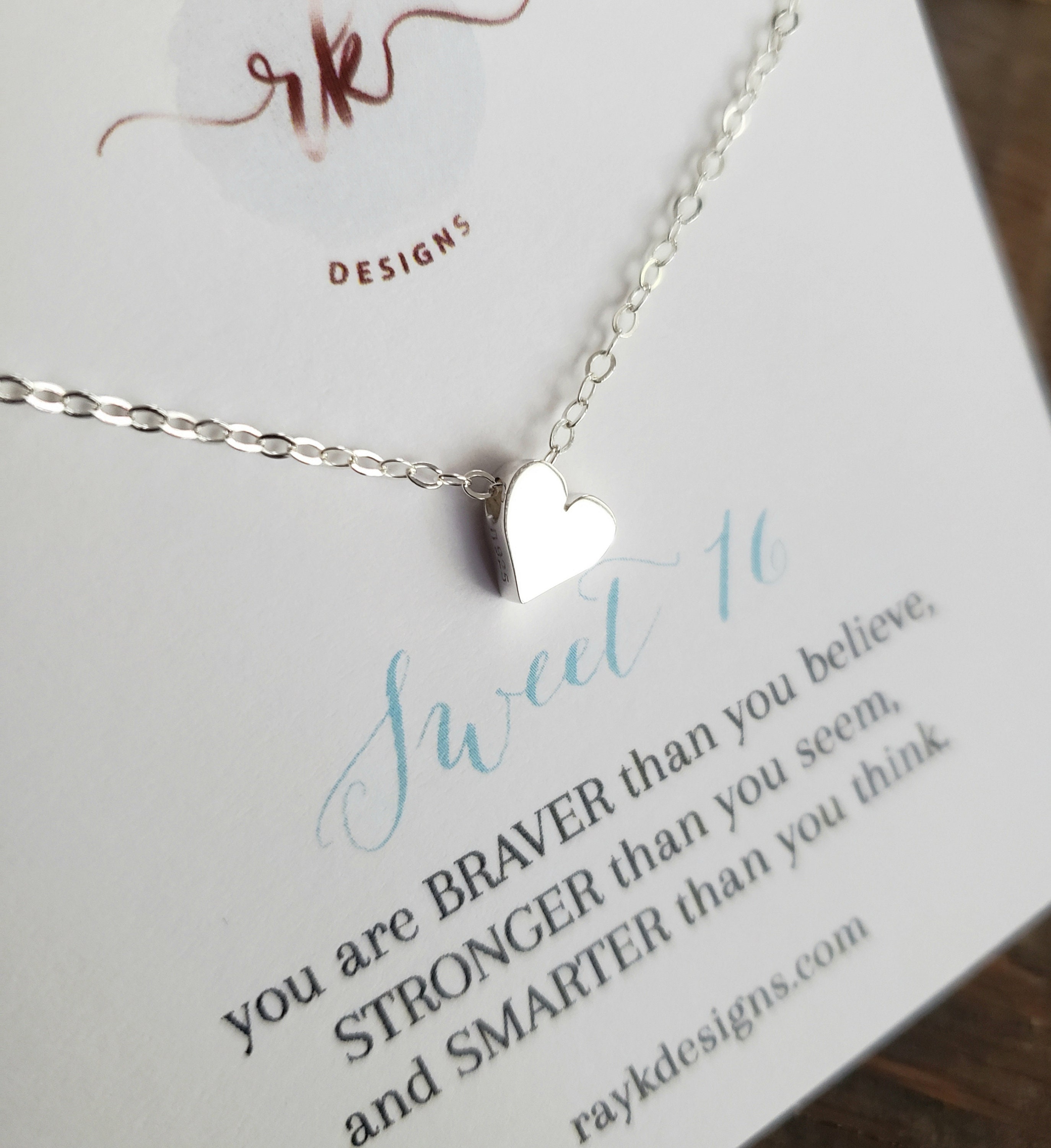 Sweet 16 Gift Small Heart Necklace 