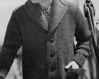 Abetteric Mens Shawl Collar Open-Front Thickened Sweater Knitted Cardigan Abetteric Mens Shawl Collar Open-Front Thickened Sweater Knitted Cardigan