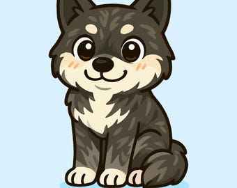Tierportrait, personalisierte Hunde Illustration (Digitaler Download)