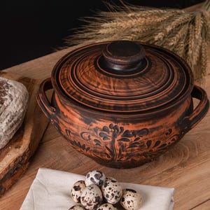 Terracotta pot | Clay Pot for Cooking with Lid | Soup Pot | Swadeshi Blessings | Ayurveda Range | Organic clay dishes