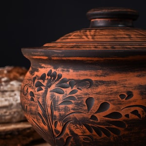 Soup Pot | Clay Pot for Cooking with Lid | Terracotta pot | Swadeshi Blessings | Ayurveda Range | Organic clay dishes | Handmade pottery