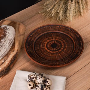 Ceramic Dinner Plate | Handmade Clay Plate Ceramic | Ceramic plate | Ukrainian gift | Pottery plate | Ceramics kitchenware | Boho decor