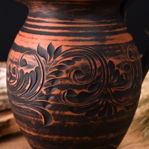 Ukrainian Clay Pitcher 1.8L | Handmade Milk Fired Jug | Pitcher wine | Jug with handle | Clay pot for water | Handmade Milk Fired Jug