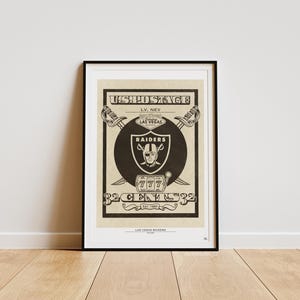 Retro NFL-posttryck - Las Vegas Raiders