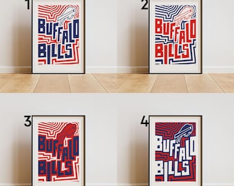 Buffalo Bills Poster – Bold Abstract Football Wall Art (4 options)