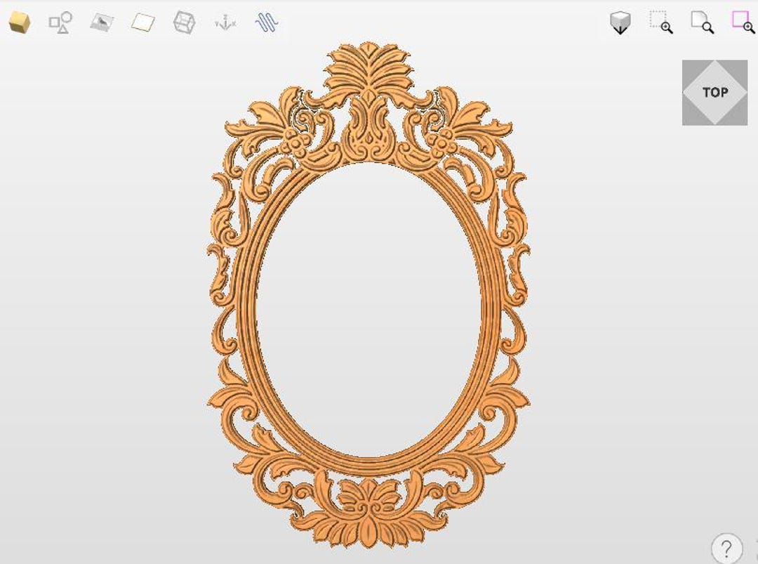 Oval Frame CNC Router Digital File – 2D Carving, Quick Result. DXF for ...