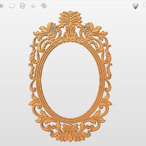 File digitale per fresatrice CNC a cornice ovale – Intaglio 2D, risultato rapido. DXF per Aspire, VectorPro, Artcam ecc.