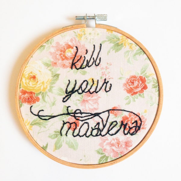 Run the Jewels Kill Your Masters Handmade embroidery gift birthday anniversary housewarming holiday hip hop music