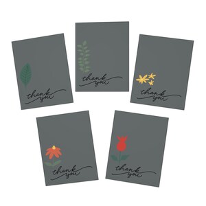 Confezione da 5 biglietti di ringraziamento multi-disegno