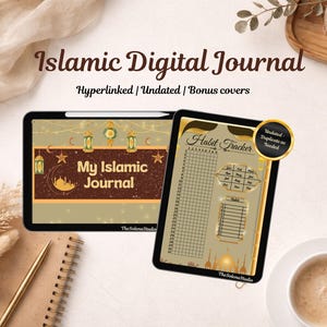 Islamic Digital Quran Journal for Goodnotes | Daily Reflection & Dua Planner | Hyperlinked iPad Planner PDF