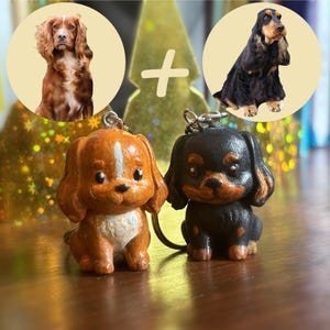 Hunde Schlüsselanhänger Koko Paw Custom - Personalisiertes Haustier Geschenk 3D Gedruckt und Handbemalt
