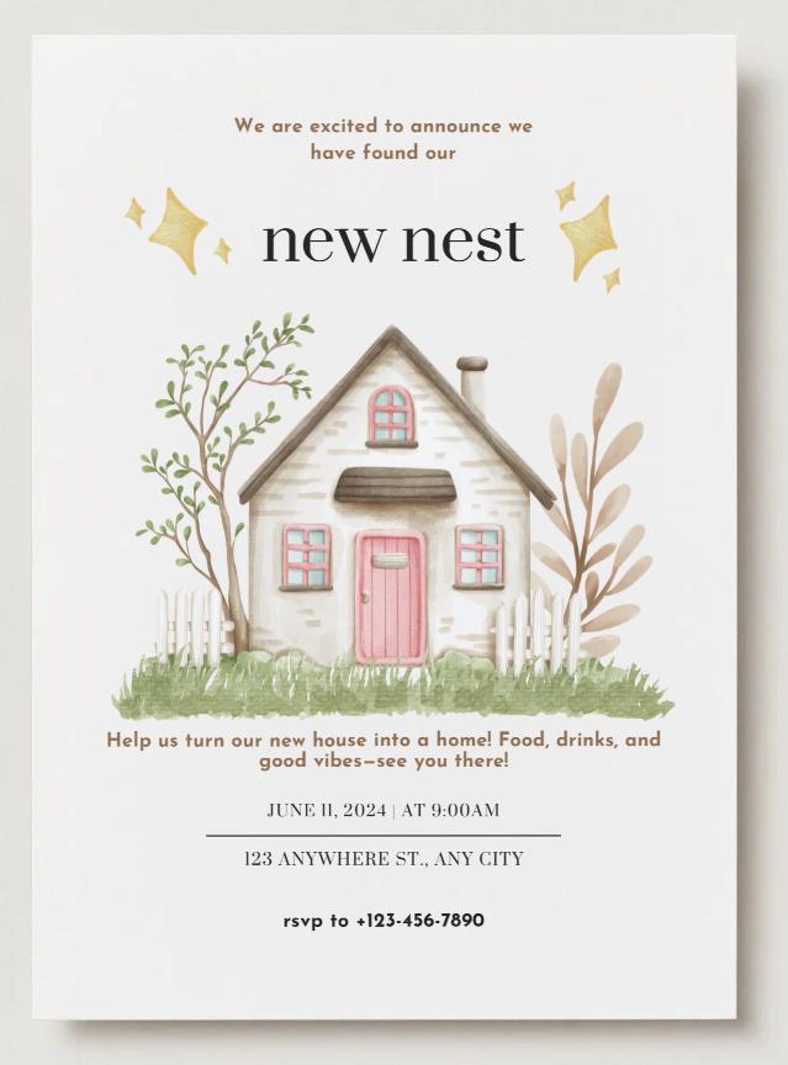 Editable Housewarming Invitation Template, Instant Download - Etsy