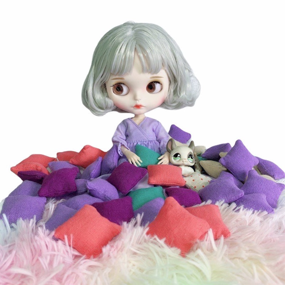 Handcrafted miniature Dollhouse pillow for dolls Etsy