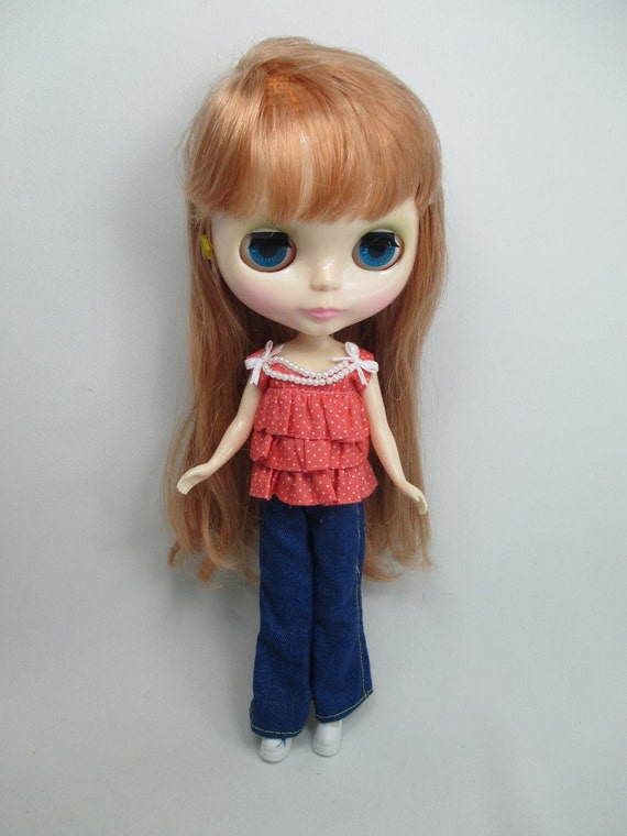 68 Blythe Dal Doll Outfit Handcrafted clothing Tee-shirt Basaak # T