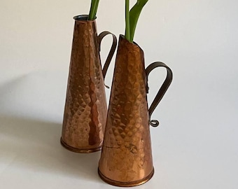 Vintage Swedish Hammered Copper Bud Vase, Bo Svensk, Mid-Century Decor