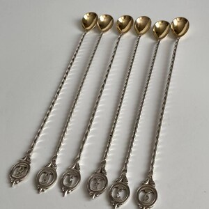Cucchiaio Da Barista In Acciaio Inox 30 Cm Con Manico A Spirale E Estremità A Goccia - Colore Oro