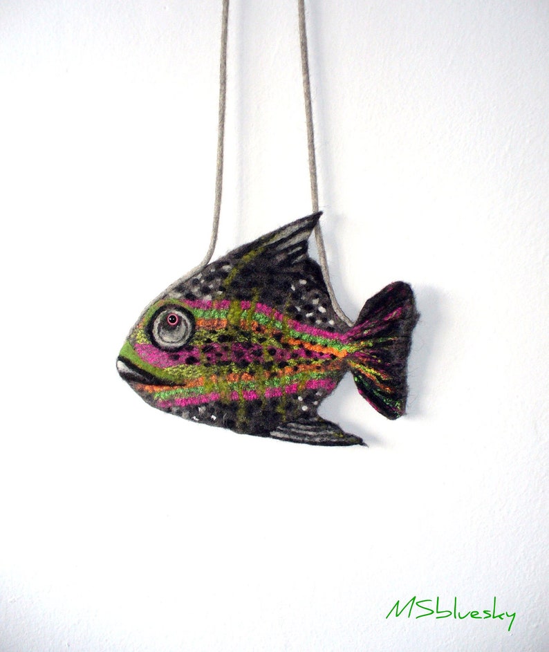 Fish Purse Pouch Clutch shoulder bag zipper handmade Etsy