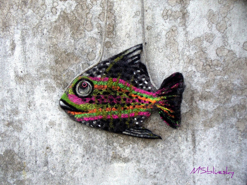 Fish Purse Pouch Clutch shoulder bag zipper handmade Etsy